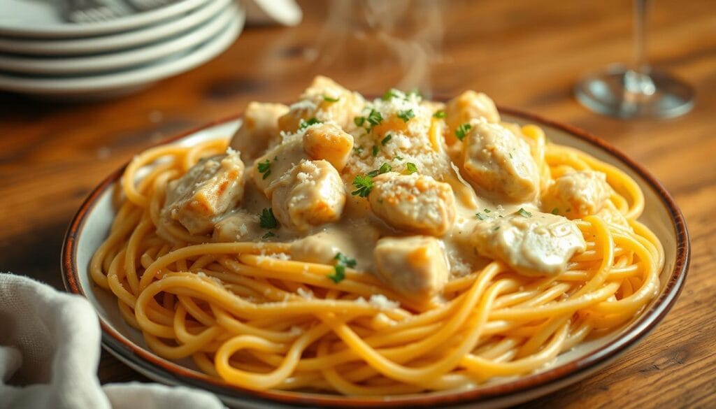 creamy chicken spaghetti creamy chicken spaghetti