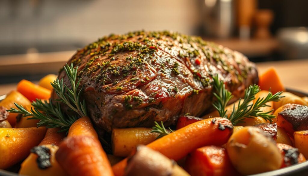 herb-crusted beef shoulder roast herb-crusted beef shoulder roast
