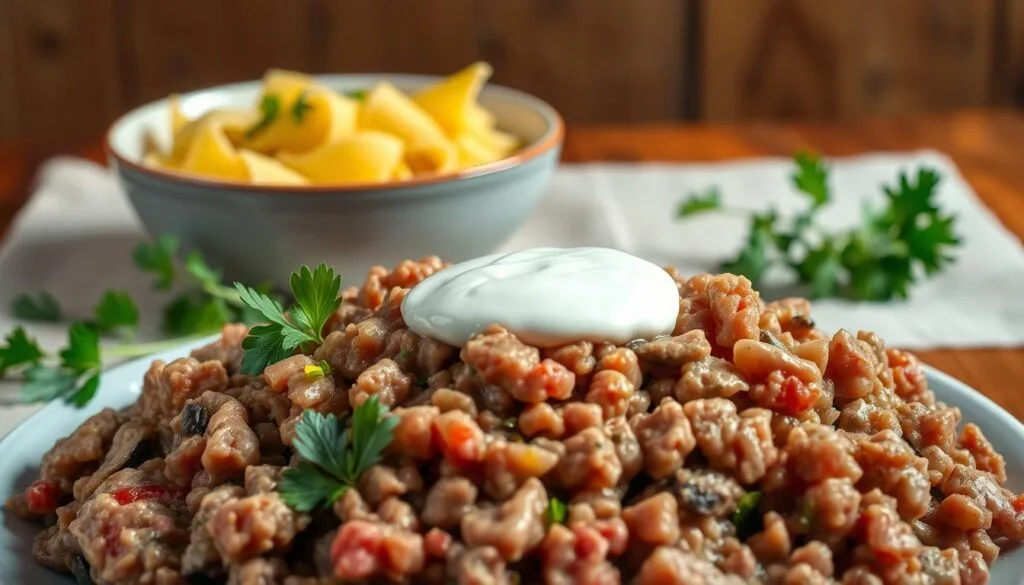 easy ground beef stroganoff tips