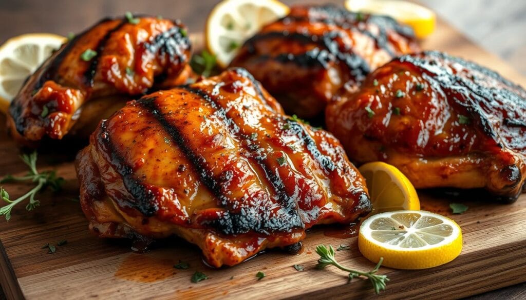 BBQ chicken thighs BBQ chicken thighs