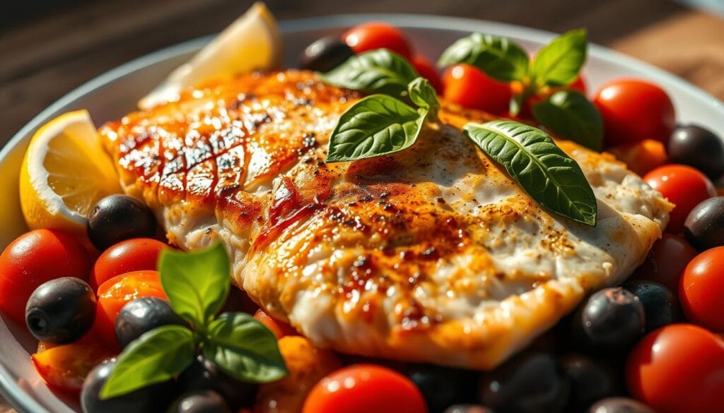 Mediterranean-style tilapia Mediterranean-style tilapia