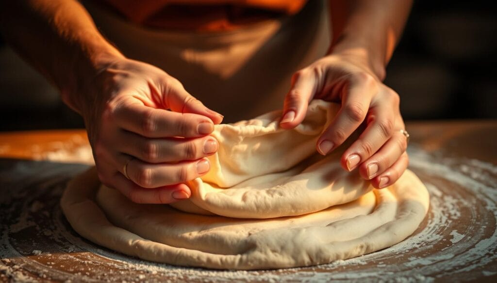 Neapolitan pizza dough shaping Neapolitan pizza dough shaping