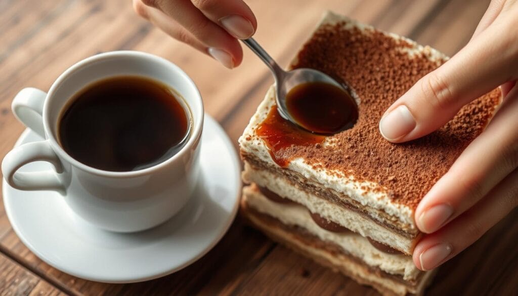 coffee soaking method for tiramisu cake