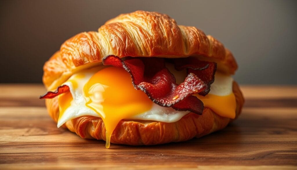 croissant breakfast sandwich
