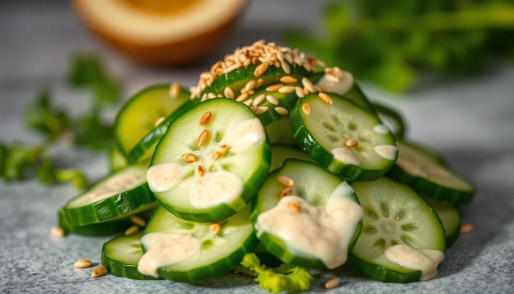cucumber salad with sesame dressing