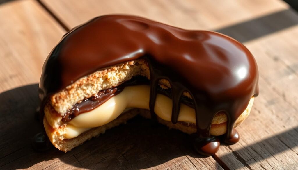 delicious eclair cake with vanilla filling delicious eclair cake with vanilla filling