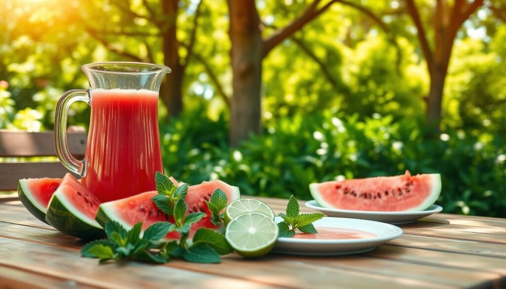 pairing watermelon juice with summer meals