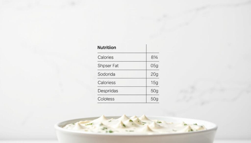 spinach dip nutritional information