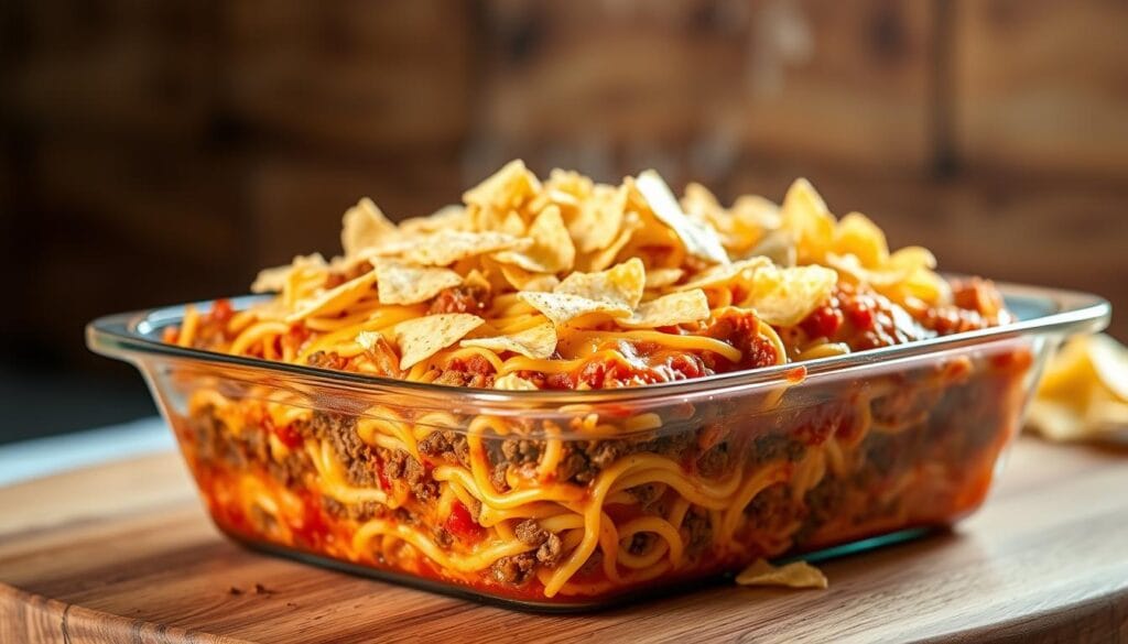 taco spaghetti casserole
